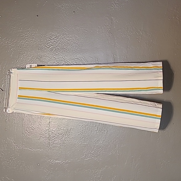 XOXO Womens Juniors Size 1/2 Wide Leg Side Zip Striped Pants NWT - Picture 1 of 10